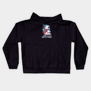 Cute dog white mage Kids Hoodie